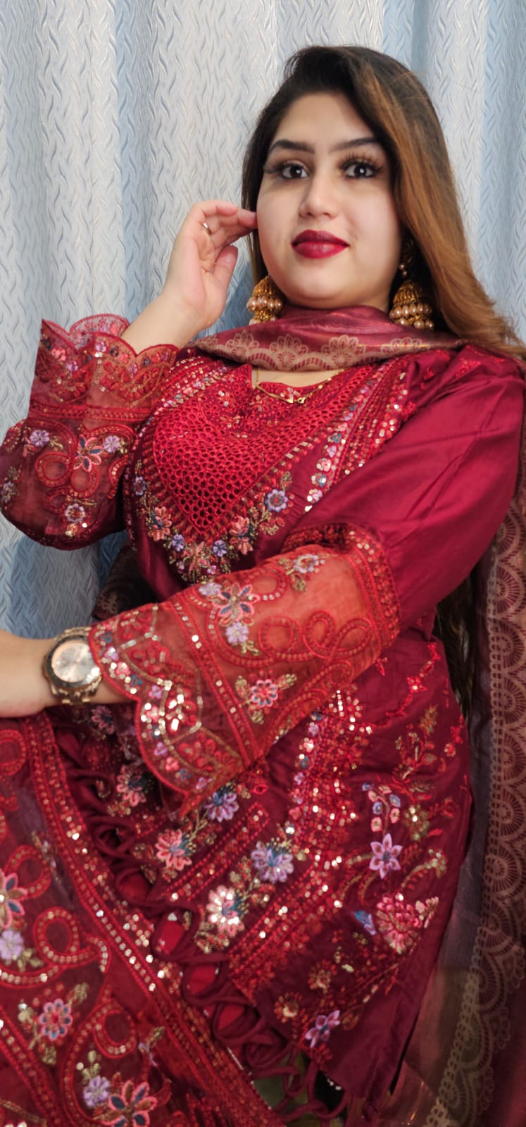 ঈদ স্পেশাল এমব্রয়ডারি কটন থ্রি পিস