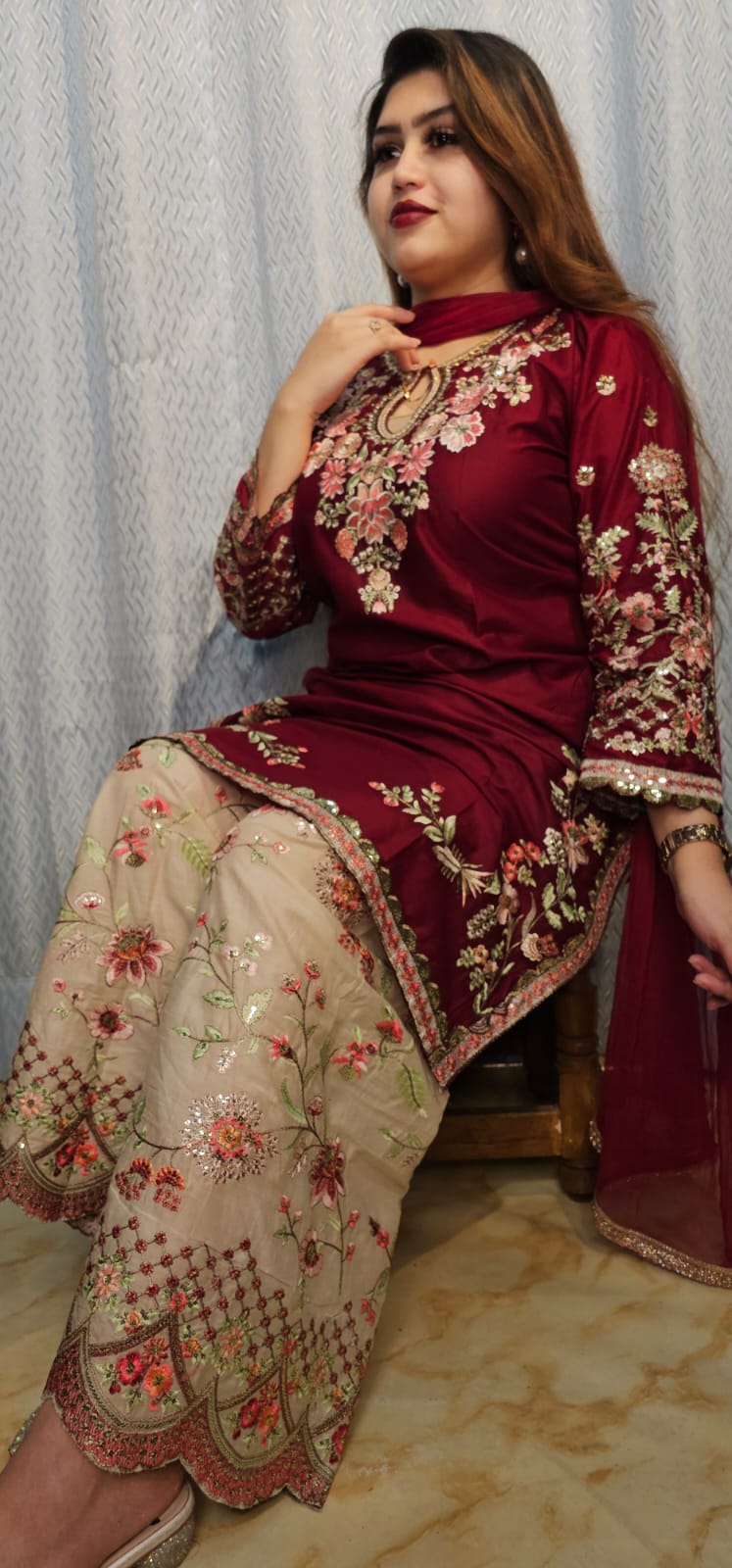 ঈদ স্পেশাল পাকিস্তানি ইন্সপায়ার্ড প্রিমিয়াম কটন থ্রি-পিস ✨🌙