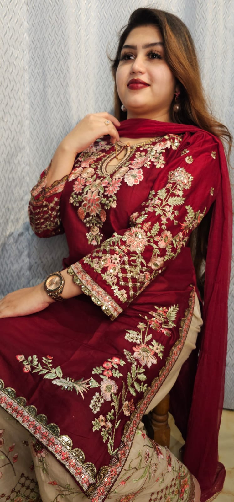 ঈদ স্পেশাল পাকিস্তানি ইন্সপায়ার্ড প্রিমিয়াম কটন থ্রি-পিস ✨🌙